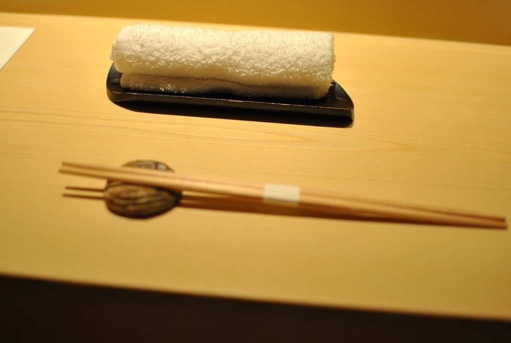 鮨さいとう - 毛巾 & 筷子